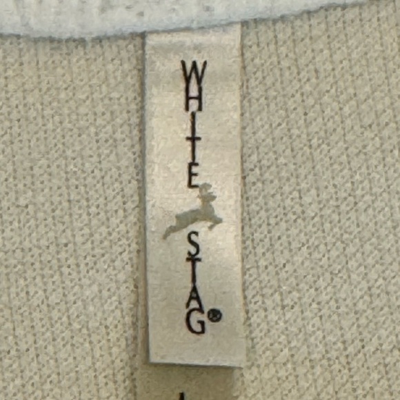 White Stag SZ L Holiday Embroidered Snow HoHo Tee Party Long Sleeve Winter Top - Picture 4 of 9